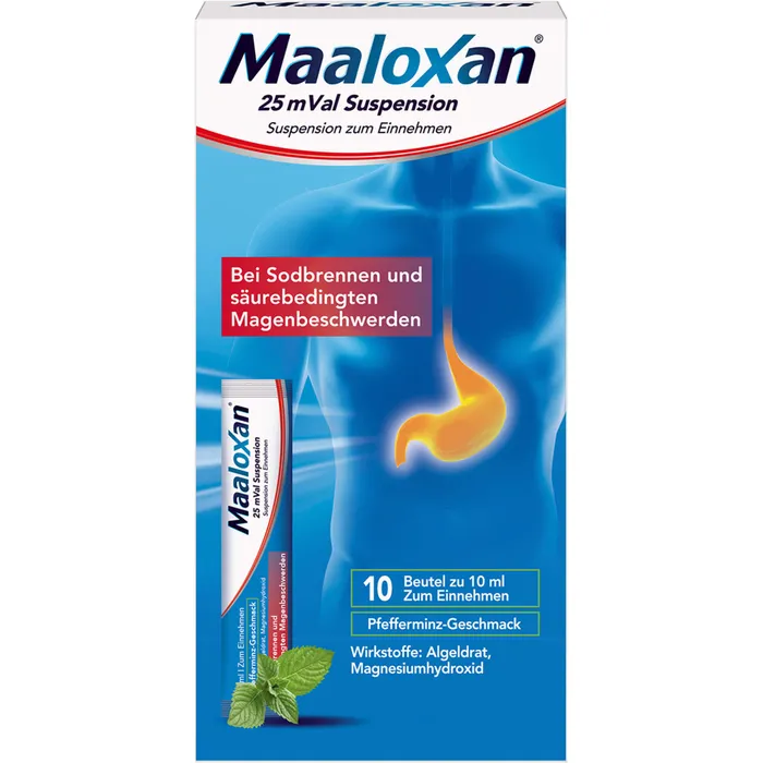 Bild von Maaloxan 25 mVal Suspension 10 X 10 ml Suspension - Bei Sodbrennen
