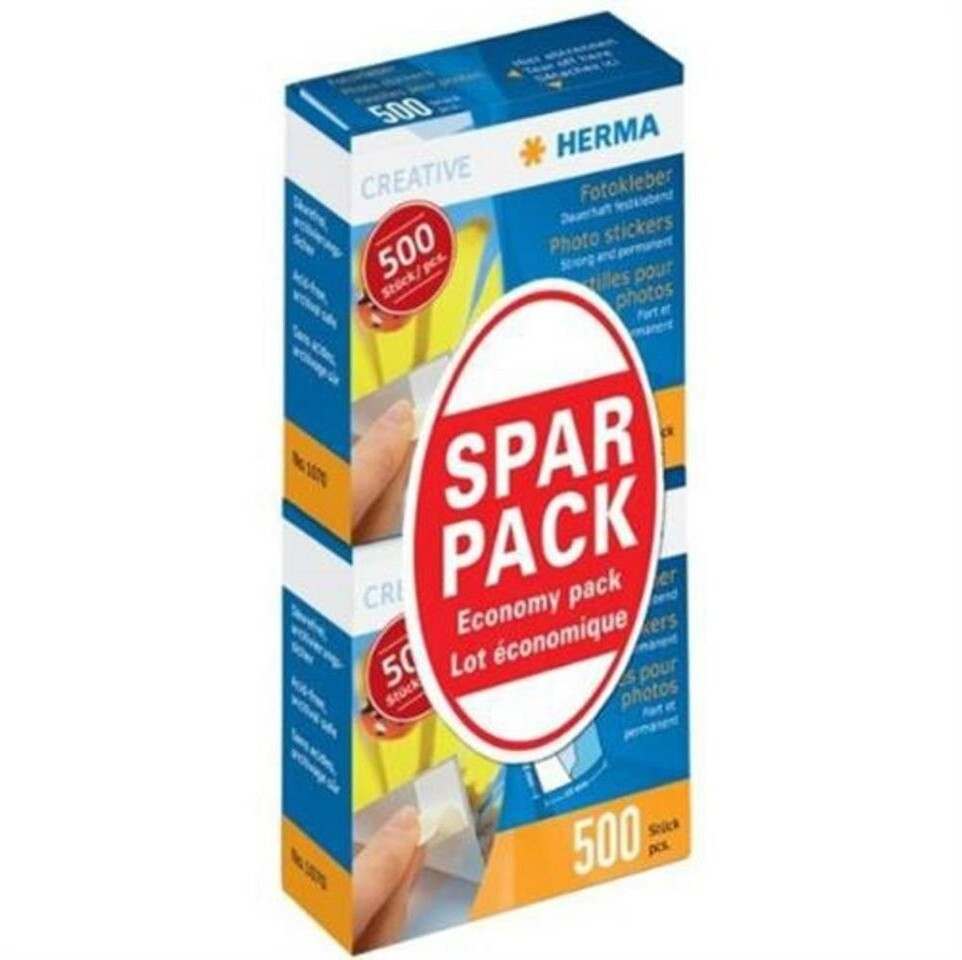 Bild von Herma, Fotokleber + Posterkleber, Fotokleber Doppelpack 2x500 Stück Sparpack