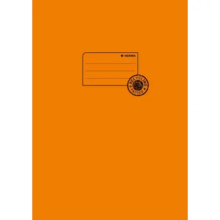 Bild von Herma, Heft + Block, Heftschoner Recycling, DIN A4, aus Papier, orange mit Beschriftungsetikett, 100 % Altpapier (A4)