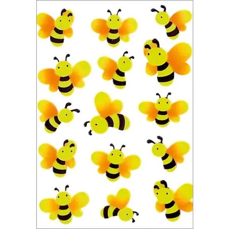 Bild von 10 x HERMA Schmucketiketten Magic Bienen Neon VE=1 Blatt