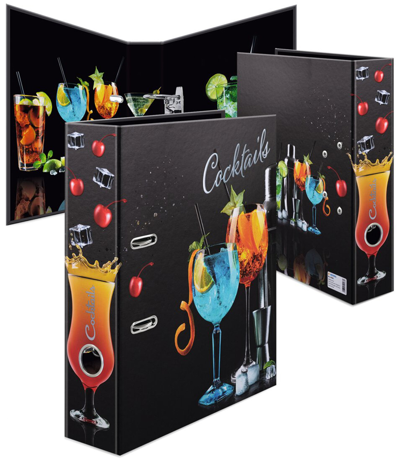 Bild von HERMA Motivordner FlavorsCocktails DIN A4 Rückenbreite 70 mm aus stabilem Karton- (19566)