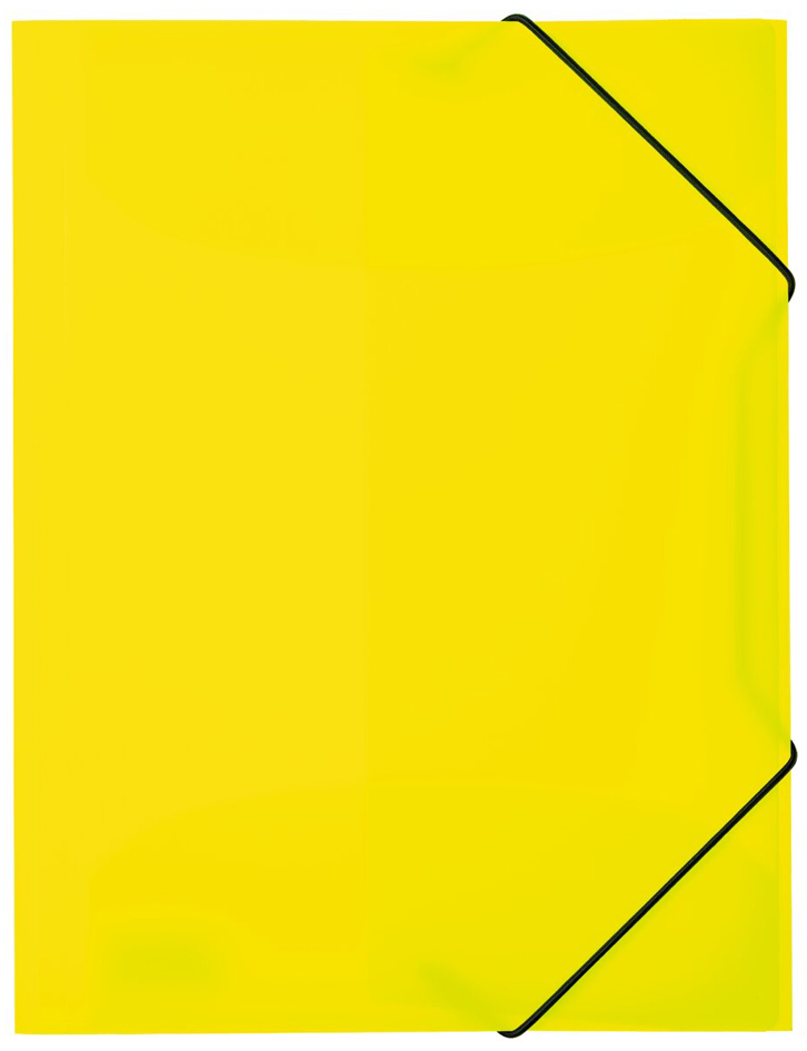 Bild von HERMA Sammelmappe A4 Neon Gelb Transluzent, Eckspanner-Mappe aus Kunststoff mit Gummizug und Innenklappen für Kinder, Jungen und Mädchen