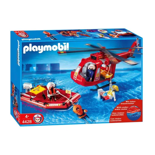 Bild von Spielspaß mit dem PLAYMOBIL 4428 - SOS-Helikopter mit Rettungsboot