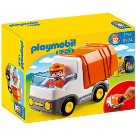 Bild von PLAYMOBIL 1.2.3 6774 Müllauto, Container zum Öffnen mit Zwei Öffnungen für Müll, ab 1,5 Jahren