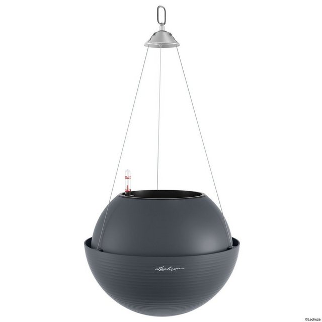 Bild von Lechuza® Kräutertopf Hängeampel Bola Color 32 schiefergrau (Komplettset)