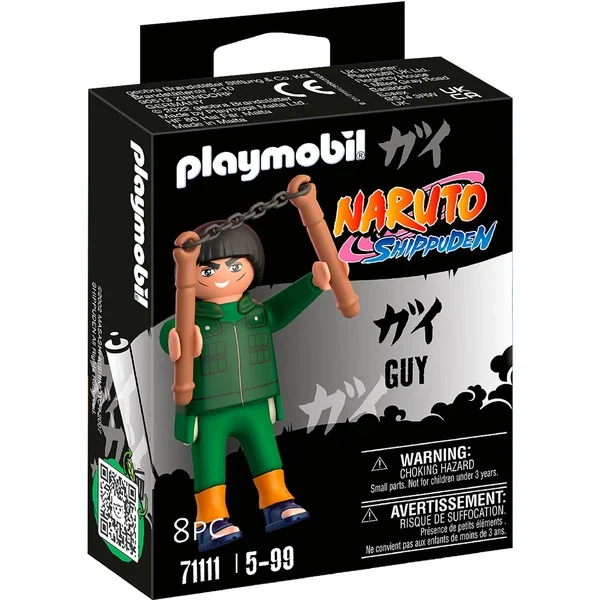 Bild von PLAYMOBIL Naruto 71111 Guy in grünen Outfit mit orangefarbenen Stulpen und blauen Shinobi-Sandalen, kreativer Spielspaß für Animefans mit tollen Details und authentischen Extras, ab 5 Jahren