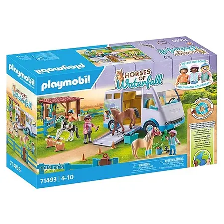 Bild von PLAYMOBIL Horses of Waterfall 71493 Mobile Reitschule, spielerisches Lernen des Pferdereitens, Abenteuer auf der Waterfall Ranch, detailreiches Spielzeug für Kinder ab 4 Jahren