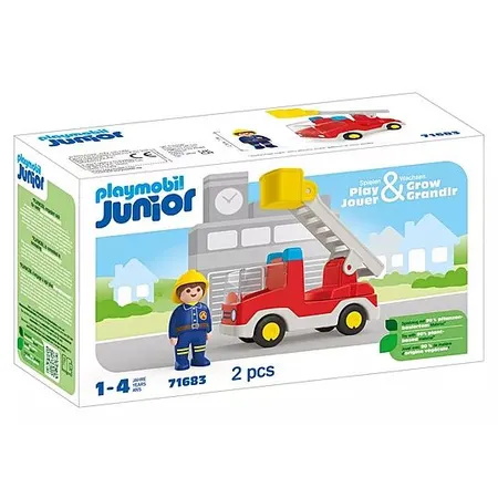 Bild von PLAYMOBIL Konstruktionsspielzeug Junior: Feuerwehrleiterfahrzeug