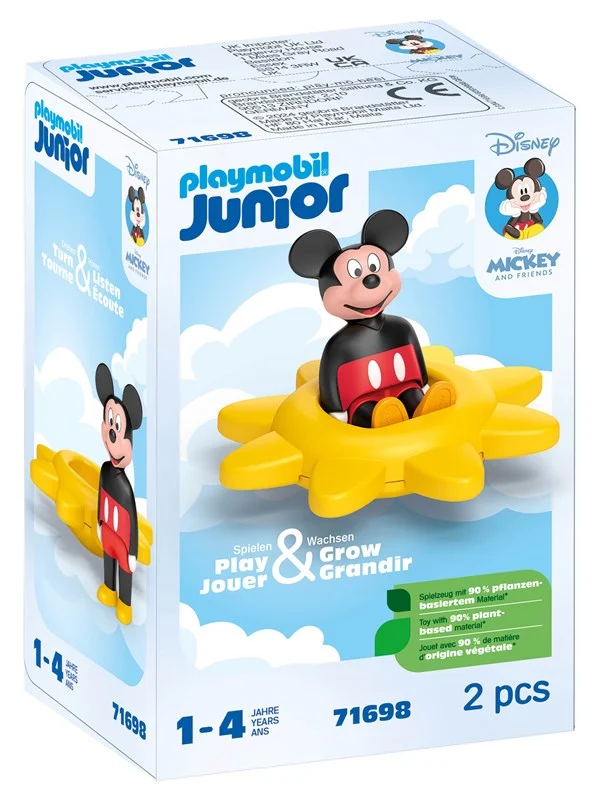 Bild von Playmobil® Mickys Drehsonne mit Rasselfunktion (71698), JUNIOR & Disney Konstruktions-Spielset, (2 St), Made in Europe