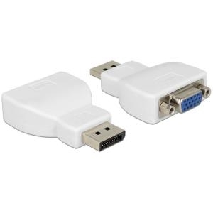 Bild von Delock Adapter DisplayPort 1.2 Stecker > VGA Buchse weiß (65568)