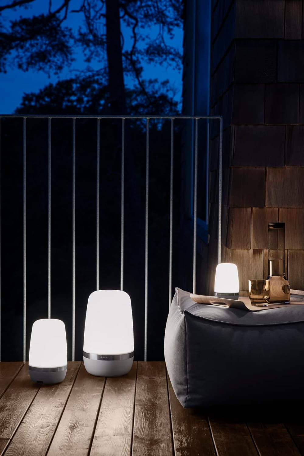 Bild von blomus Außen-Tischleuchte -SPIRIT- Outdoor LED Leuchte: Designlampe für den Außenbereich, Dimmbar, LED fest integriert, Warmweiß, Neutralweiß, Kaltweiß, Akku, IP44, Dimmbar, LED, USB-C, 3 Lichtfarben, Stilvoll, Zeitloses Design