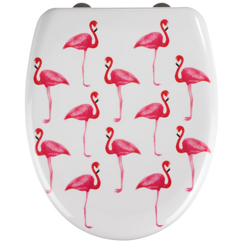 Bild von WENKO WC-Sitz »Flamingo«, Duroplast, oval,  mit Softclose-Funktion - bunt