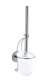 Bild von WENKO WC-Garnitur "Milazzo", aus Kunststoff-Edelstahl, Vacuum-Loc - Befestigen ohne bohren
