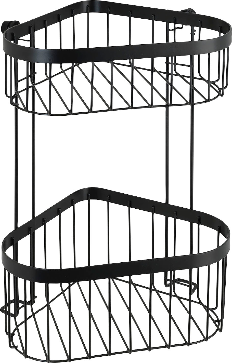 Bild von WENKO Eckregal "Classic Plus Black", 1 Ablage, 1 Korb