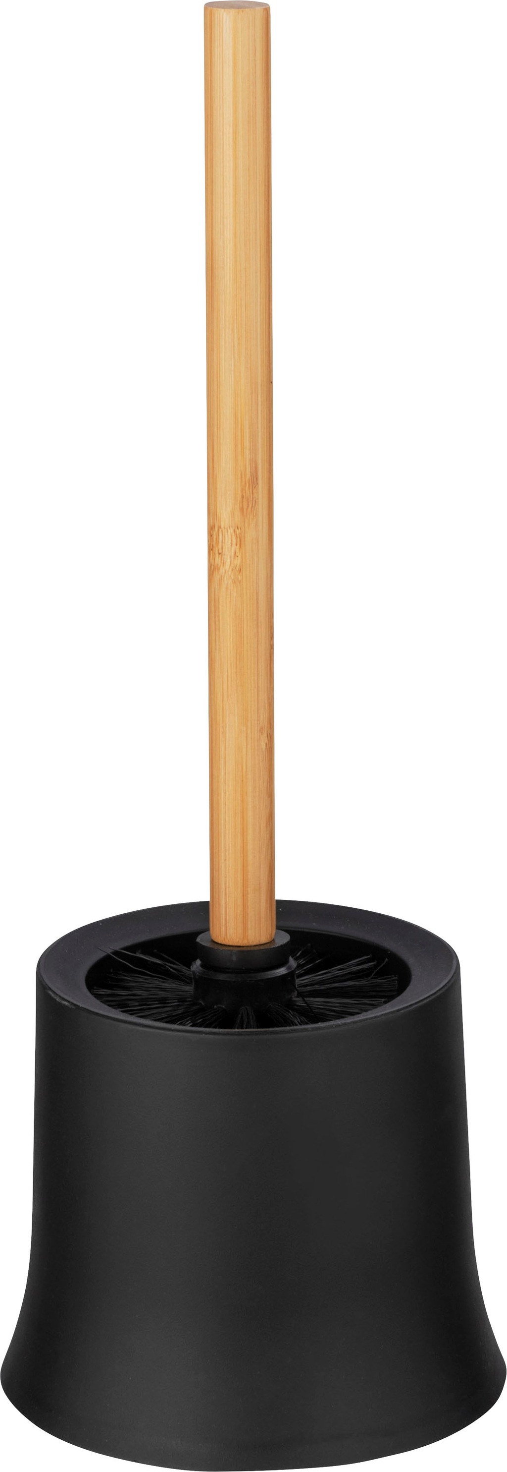 Bild von WENKO WC-Garnitur "Basic", aus Polypropylen-Bambus-Kunststoff, aus Bambus und hochwertigem Kunststoff
