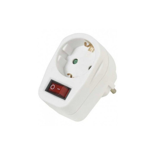Bild von Vivanco AS 1W Schuko Adapter mit Schalterfunktion
