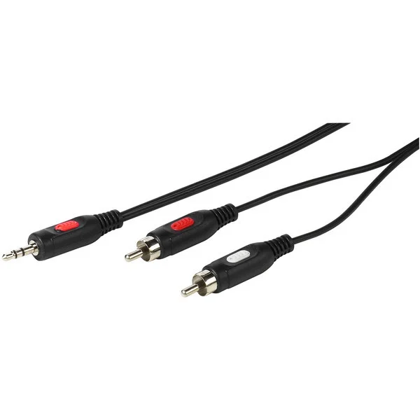 Bild von Vivanco 46031 Audio-Kabel 2,5 m 2 x RCA 3.5mm Schwarz - Rot - Weiß (46031)
