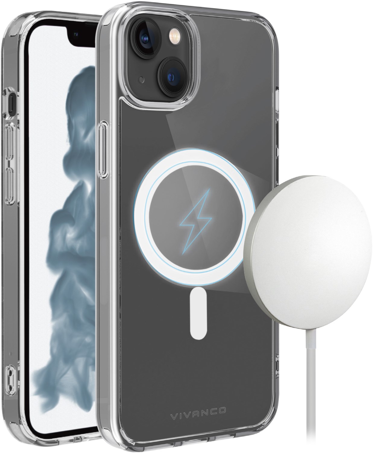 Bild von Vivanco Mag Steady mobile phone case (6.1") Cover Transparent (Apple iPhone 14), Smartphone Hülle, Transparent