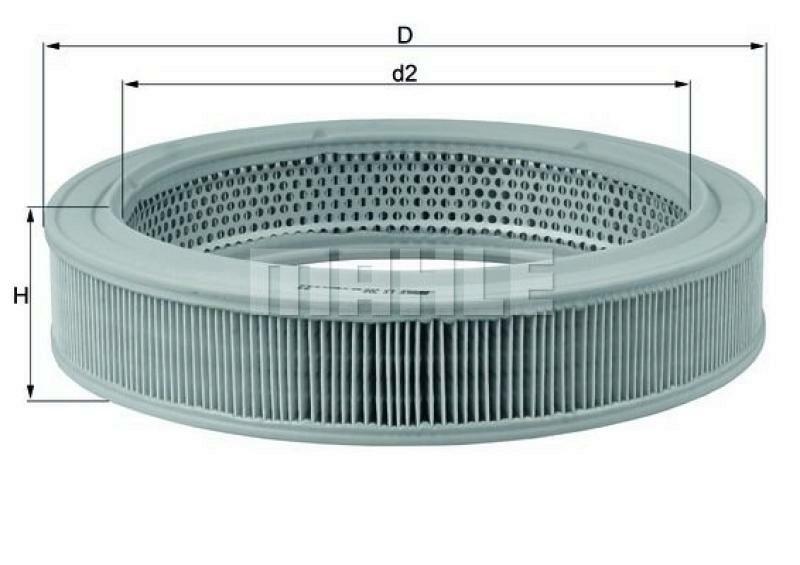 Bild von MAHLE ORIGINAL Luftfilter Filtereinsatz LX 208 Motorluftfilter,Filter für Luft VW,AUDI,SKODA,GOLF I Cabriolet (155),GOLF II (19E, 1G1),GOLF III (1H1)