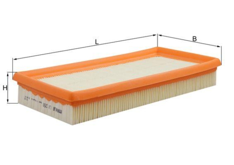 Bild von MAHLE ORIGINAL LX 259 Luftfilter Motorluftfilter, Filter für Luft 41,9 136 272,5, 272,5 Filtereinsatz VOLKSWAGEN: Jetta 2, GOLF 1, Caddy 1 Pickup