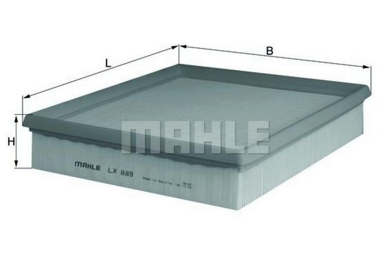 Bild von MAHLE ORIGINAL LX 889 Luftfilter Motorluftfilter, Filter für Luft 50,0 229 254,0 Filtereinsatz