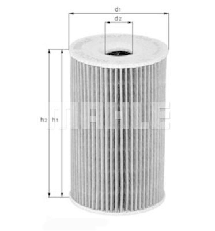 Bild von MAHLE ORIGINAL OX 203D Ölfilter Motorölfilter, Filter für Öl Filtereinsatz BMW: 4 Gran Coupe, 3 Saloon, X4, MAZDA: 6 Estate, 3 Hatchback, 6 Saloon