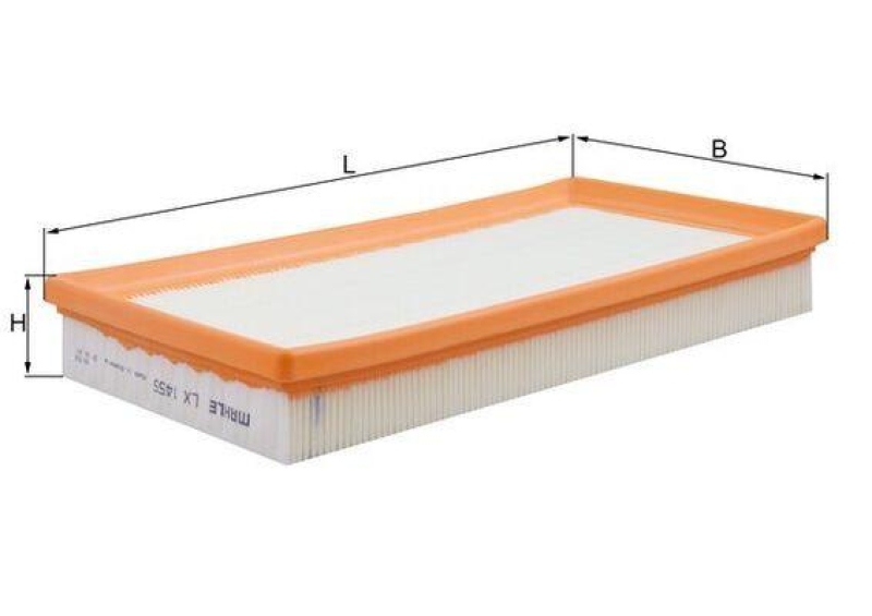 Bild von MAHLE ORIGINAL LX 1455 Luftfilter Motorluftfilter, Filter für Luft 42,1 156 305,0 Filtereinsatz VOLKSWAGEN: Golf 5, Polo IV Hatchback, Touran I