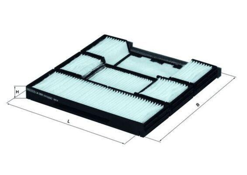 Bild von MAHLE ORIGINAL LA 269 Innenraumfilter Filter, Innenraumluft, Pollenfilter, Mikrofilter Partikelfilter 204,0 220 20,0