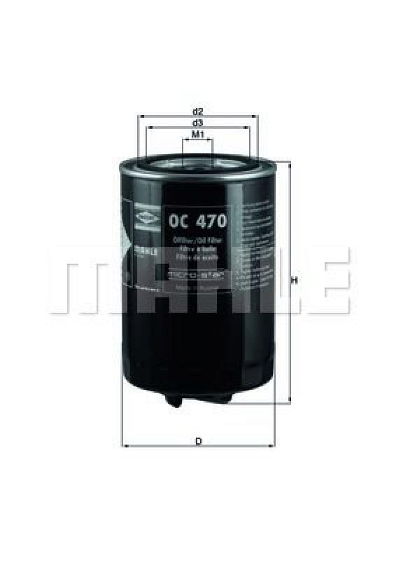 Bild von MAHLE ORIGINAL Ölfilter Anschraubfilter OC 470 Motorölfilter,Filter für Öl VW,AUDI,SKODA,PASSAT Variant (3B6),PASSAT (3B3),PASSAT Variant (3B5)