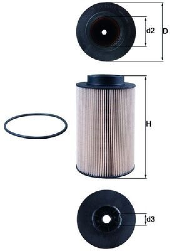 Bild von MAHLE ORIGINAL Kraftstofffilter Filtereinsatz KX 191/1D Leitungsfilter,Spritfilter MAN,VAN HOOL,TEMSA,HOCL,LION´S CITY,LION´S COACH,LION´S REGIO,NG,NL