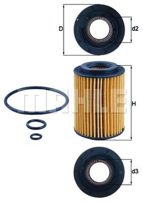 Bild von MAHLE ORIGINAL Ölfilter Filtereinsatz OX 347D Motorölfilter,Filter für Öl HONDA,CIVIC VIII Hatchback (FN, FK),CR-V III (RE),CR-V IV (RM_)