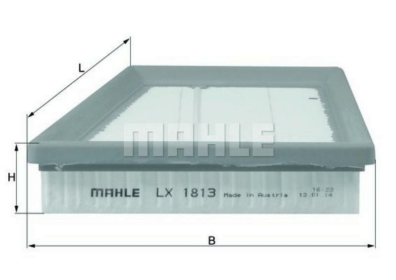 Bild von MAHLE ORIGINAL LX 1813 Luftfilter Motorluftfilter, Filter für Luft 37,3 169 196,0 Filtereinsatz FORD: FIESTA 5, Fusion Estate