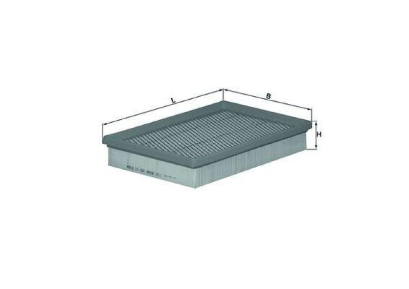 Bild von MAHLE ORIGINAL LX 1661 Luftfilter Motorluftfilter, Filter für Luft 42,3 162 257,1, 256,0 Filtereinsatz