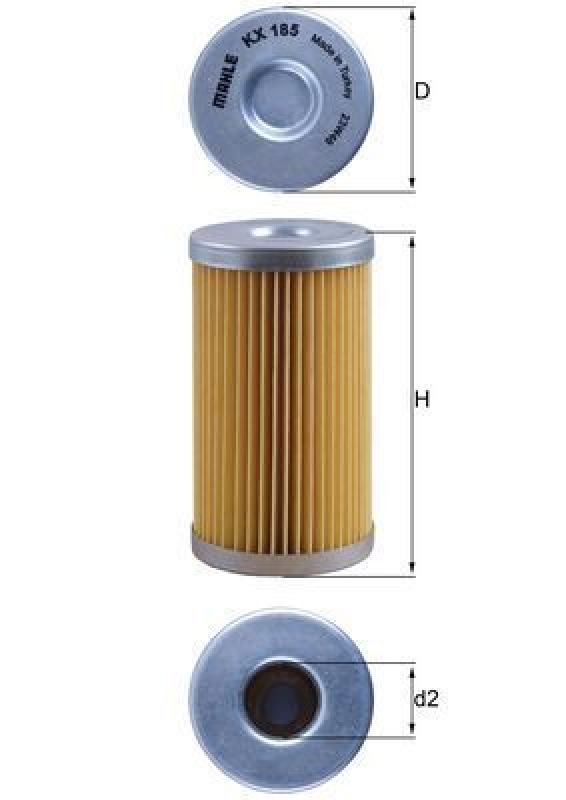 Bild von KNECHT Kraftstofffilter Universal Ø47,0mm 47,0mm für MITSUBISHI DAEWOO FORD GMC ISUZU 89002438 D460362 SBA130366050 KX 185
