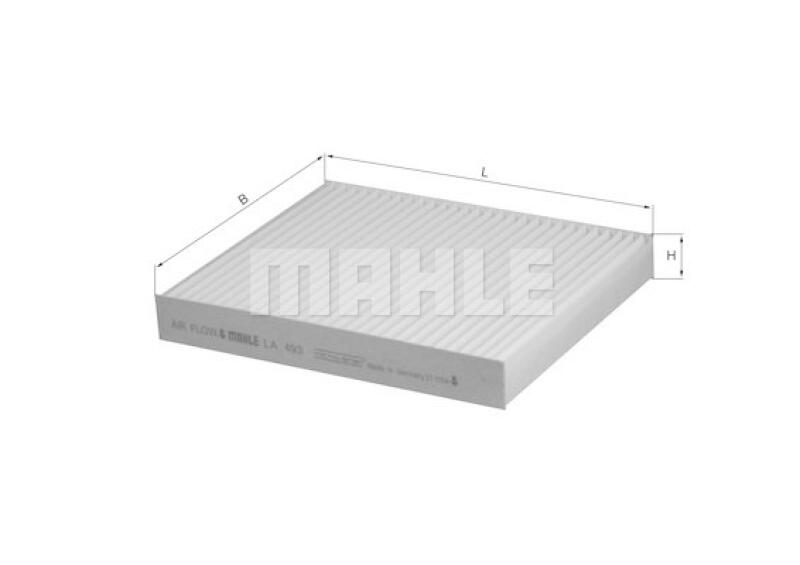 Bild von MAHLE ORIGINAL LA 493 Innenraumfilter Filter, Innenraumluft, Pollenfilter, Mikrofilter Partikelfilter 228,0 199 30,0 INFINITI: G Saloon, NISSAN: GT-R