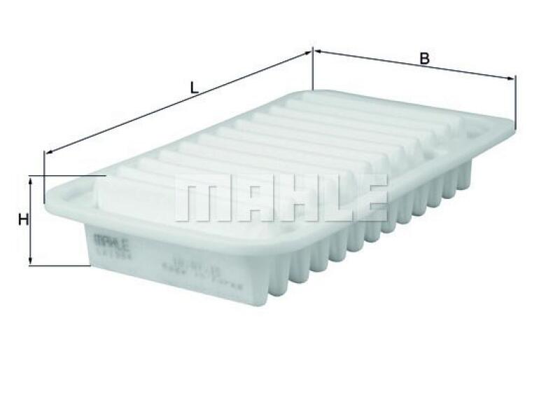 Bild von MAHLE ORIGINAL LX 1984 Luftfilter Motorluftfilter, Filter für Luft 43,0 141 242,5 Filtereinsatz DAIHATSU: Terios II