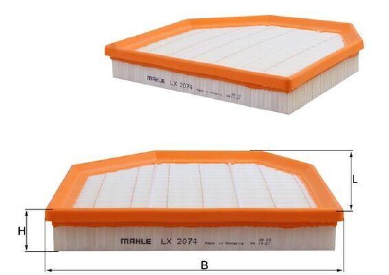 Bild von MAHLE ORIGINAL Luftfilter Filtereinsatz LX 2074 Motorluftfilter,Filter für Luft BMW,5 Limousine (F10),3 Limousine (F30, F80),4 Coupe (F32, F82)