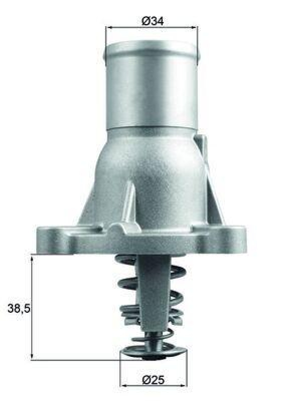 Bild von MAHLE ORIGINAL TI 260 92 Kühlwasserthermostat Thermostat, Thermostat, Kühlmittel, Kühler Thermostat 92 mit Dichtung OPEL: Meriva A, Corsa D Hatchback