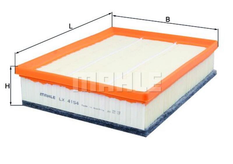 Bild von MAHLE ORIGINAL LX 4154 Luftfilter Motorluftfilter, Filter für Luft 59,3 206 251,0 Filtereinsatz TOYOTA: Verso, RAV4 IV Off-Road, Avensis III Estate
