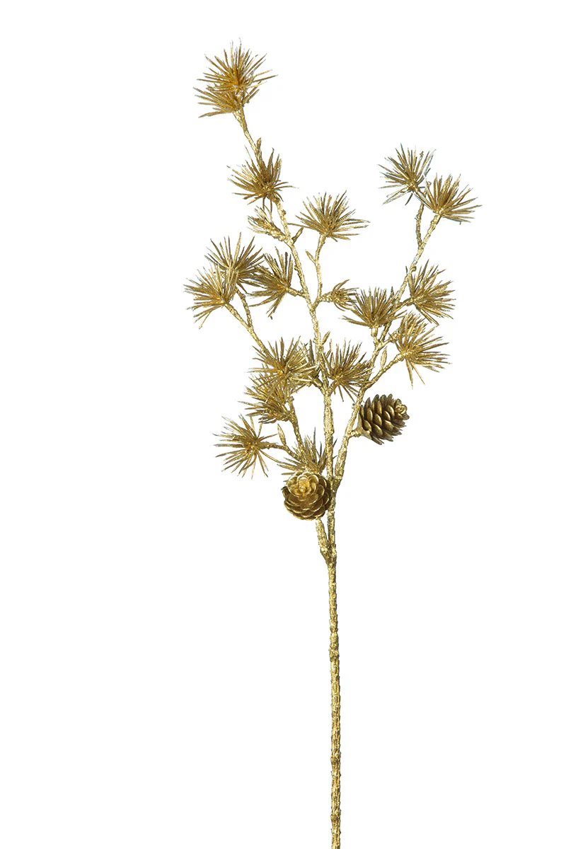 Bild von Kunstblume Kiefernzweig"Larix"gold 53cm