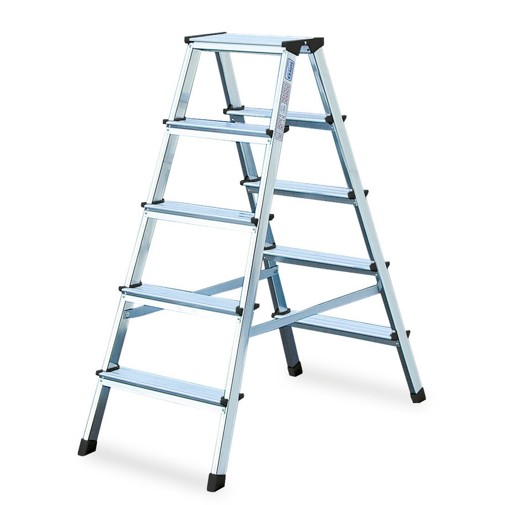 Bild von KRAUSE® Stufen-Doppelleiter, 2-seitig begehbar, Standhöhe 0,40 m, 2x4 Stufen