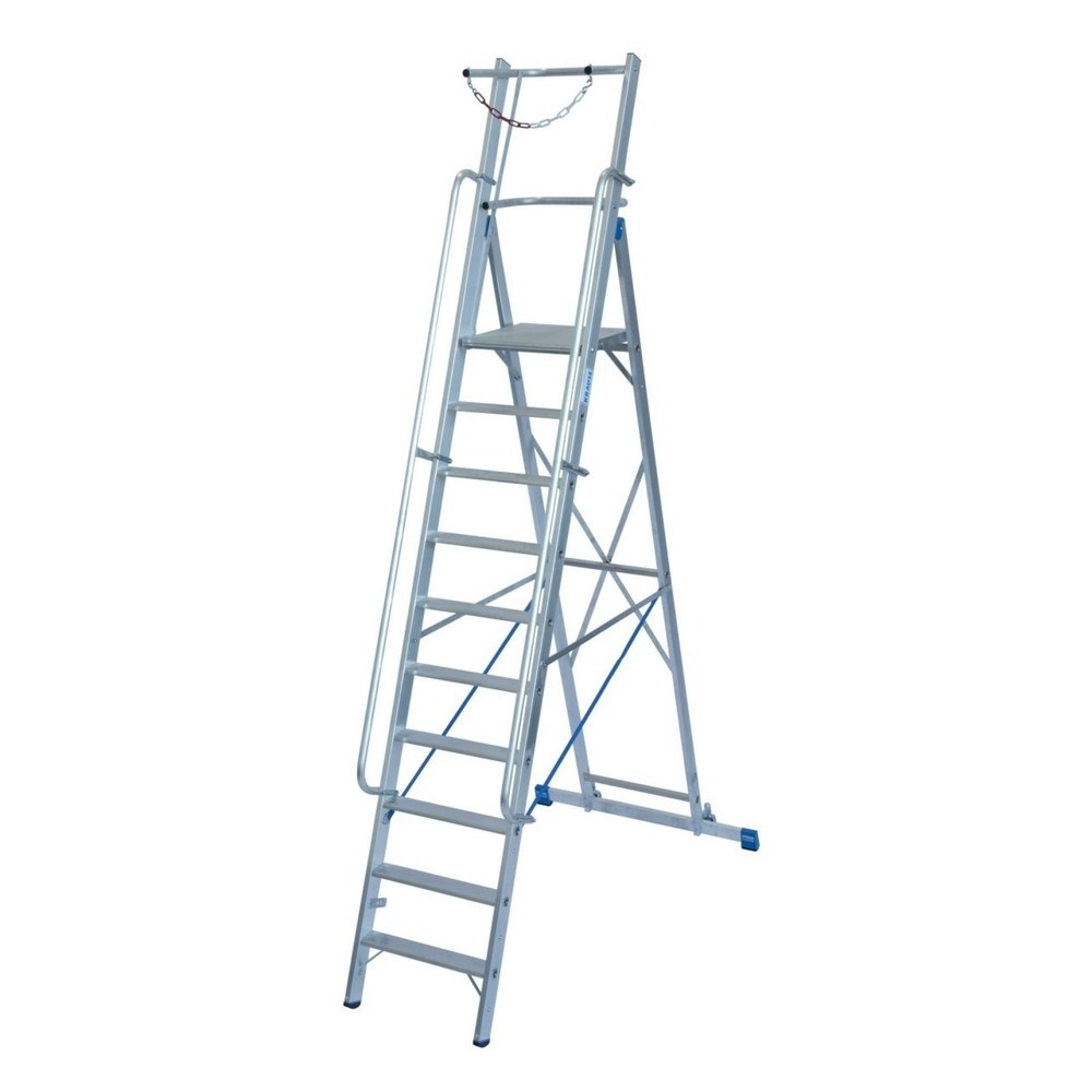 Bild von Krause Stabilo® Professional 127549 Aluminium Stufen-Stehleiter Arbeitshöhe (max.): 4.35m Silber 2