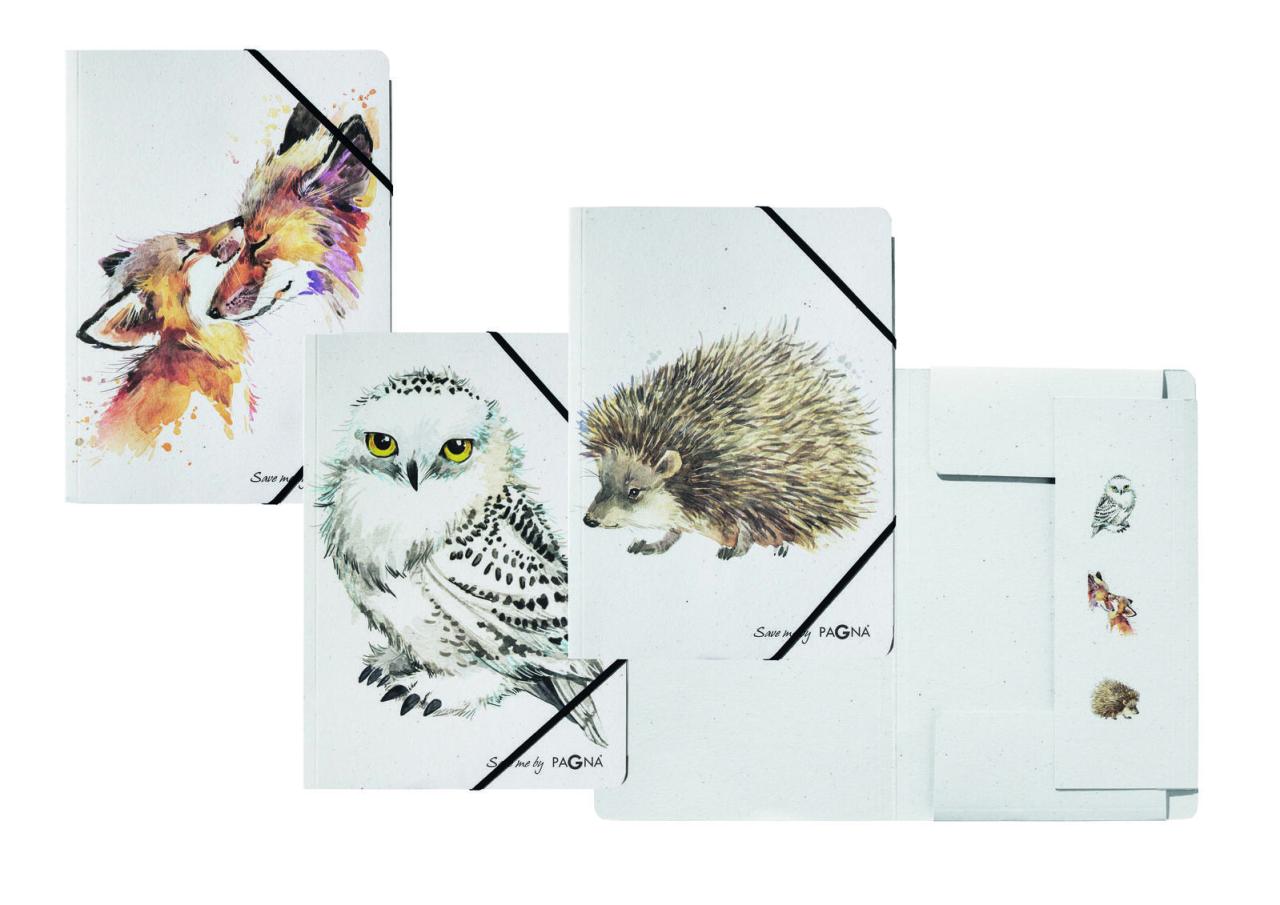 Bild von PAGNA Eckspanner Save me DIN A4 Fuchs, Eule, Igel