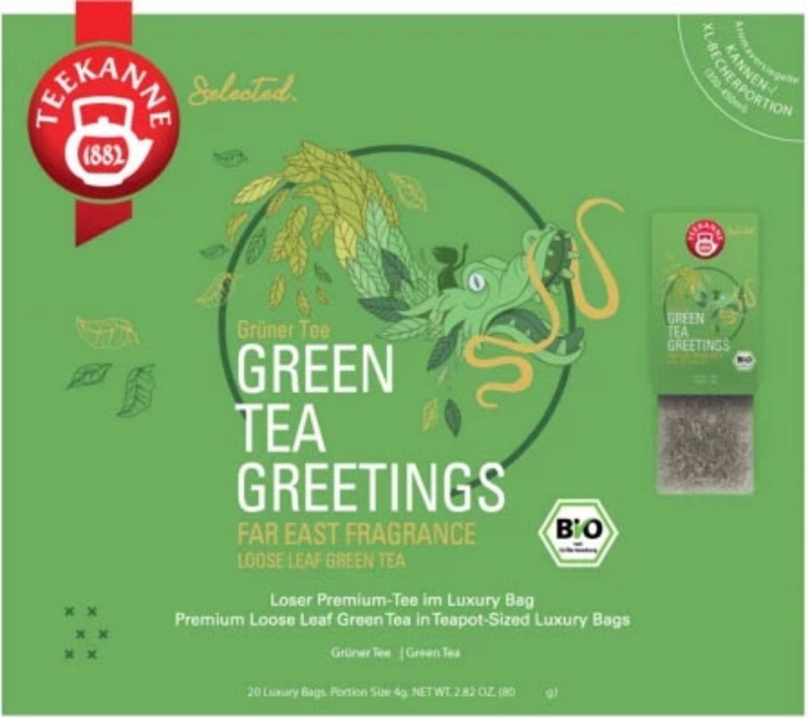 Bild von TEEKANNE Bio Luxury Bag Green Tea Greetings - 20 Beutel