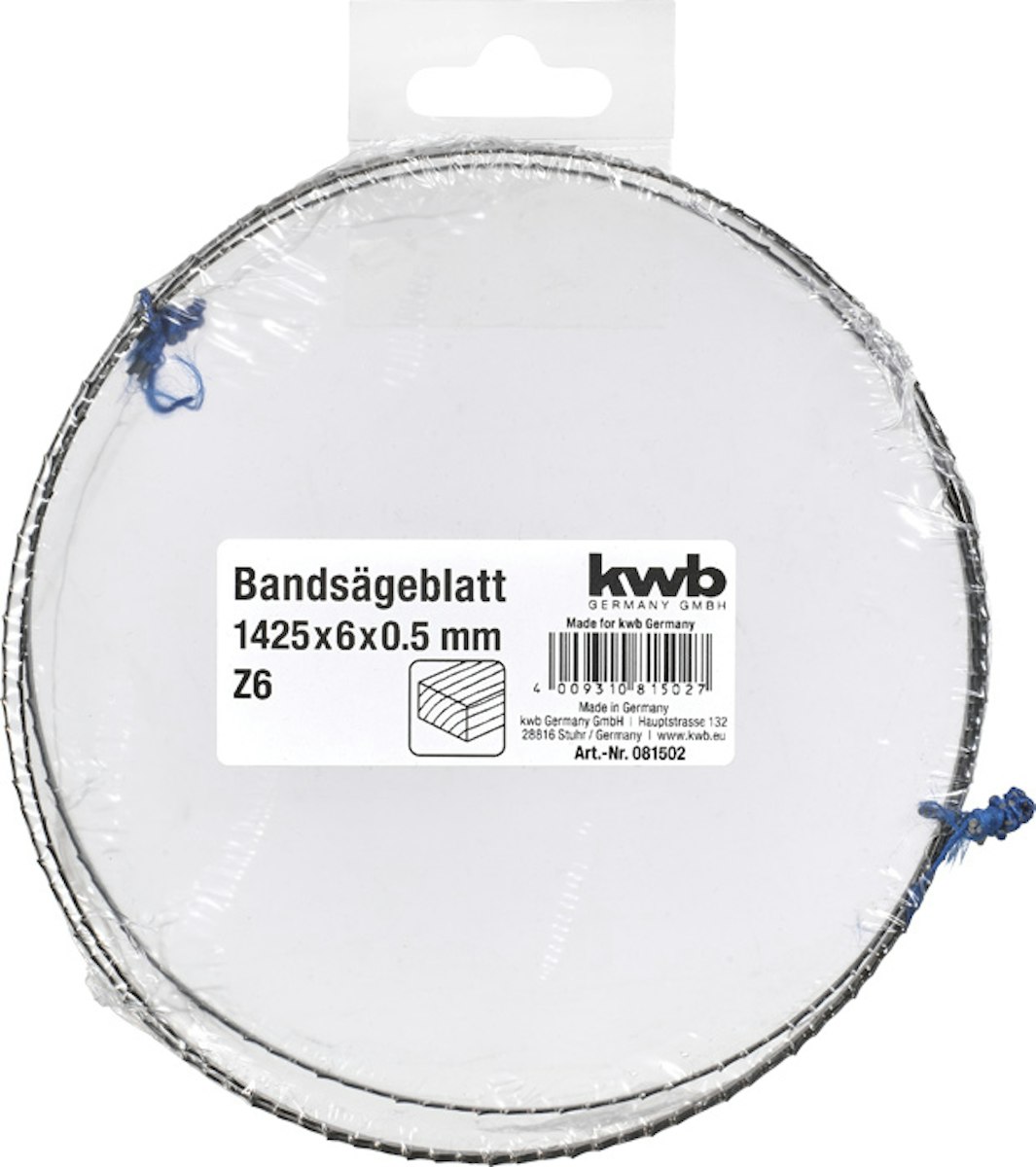 Bild von kwb Bandsäge-Blatt 1425 x 6 x 0,65 für Holz Z6, 6 Zähne je Zoll, Zahnspitzen gehärtet
