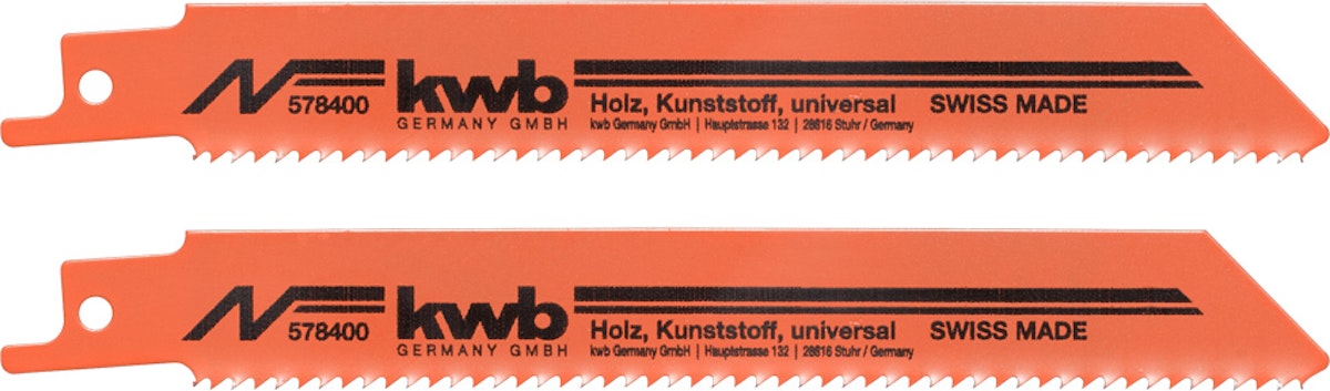 Bild von Kwb 578400 Säbelsägeblätter, Mehrzweckverwendung, HCS Stahl 2St.