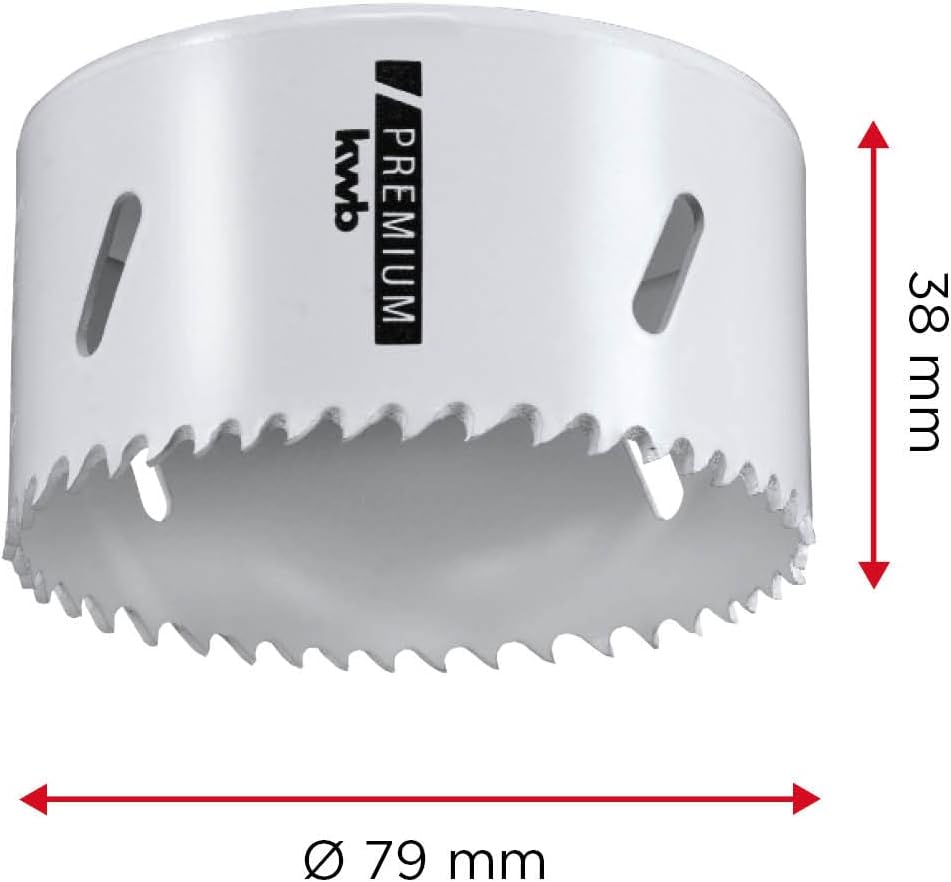 Bild von kwb HSS Bi-Metall-Lochsäge Ø 111 mm, 8% kobaltlegiert mit progressiver Vario-Zahnung und hoher Präzision für den vielseitigen Einsatz