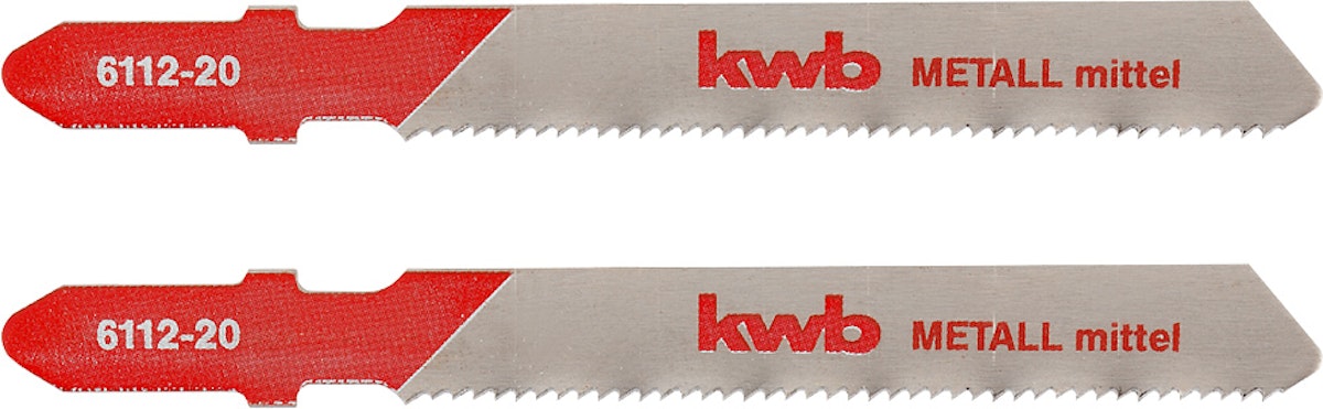 Bild von kwb HSS Stichsägeblätter für Metall mit Einnockenschaft (T-Schaft), optimale Standzeit, stahlblanke Oberfläche, vibrationsarm, für feine Schnitte