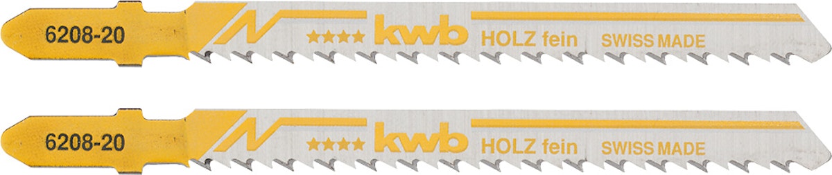 Bild von Kwb 620820 Stichsägeblätter, Holzbearbeitung, DOWN CUT, HCS, Einnockenschaft, 2 x fein 2St.
