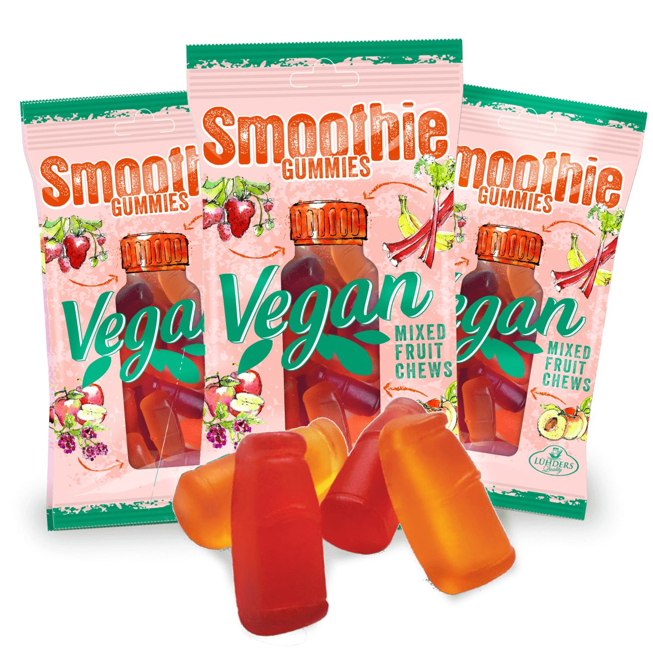Bild von LÜHDERS - Smoothie Gummies Melba-Ruby, vegan